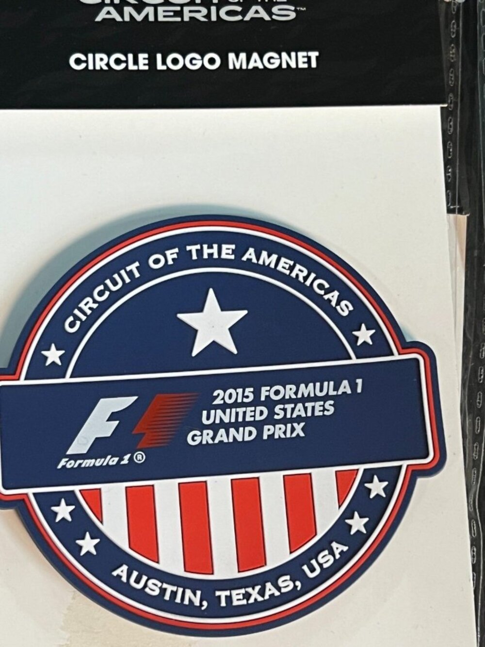 Circuit Of The Americas F1 Circle Logo Magnet 2015 Grand Prix Red White LOT 2